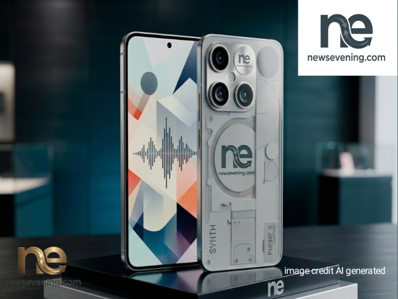 Nothing Phone 3 का प्रीमियम व्हाइट डिजाइन और LED बैक लाइट स्टाइलिश लुक दिखाता है