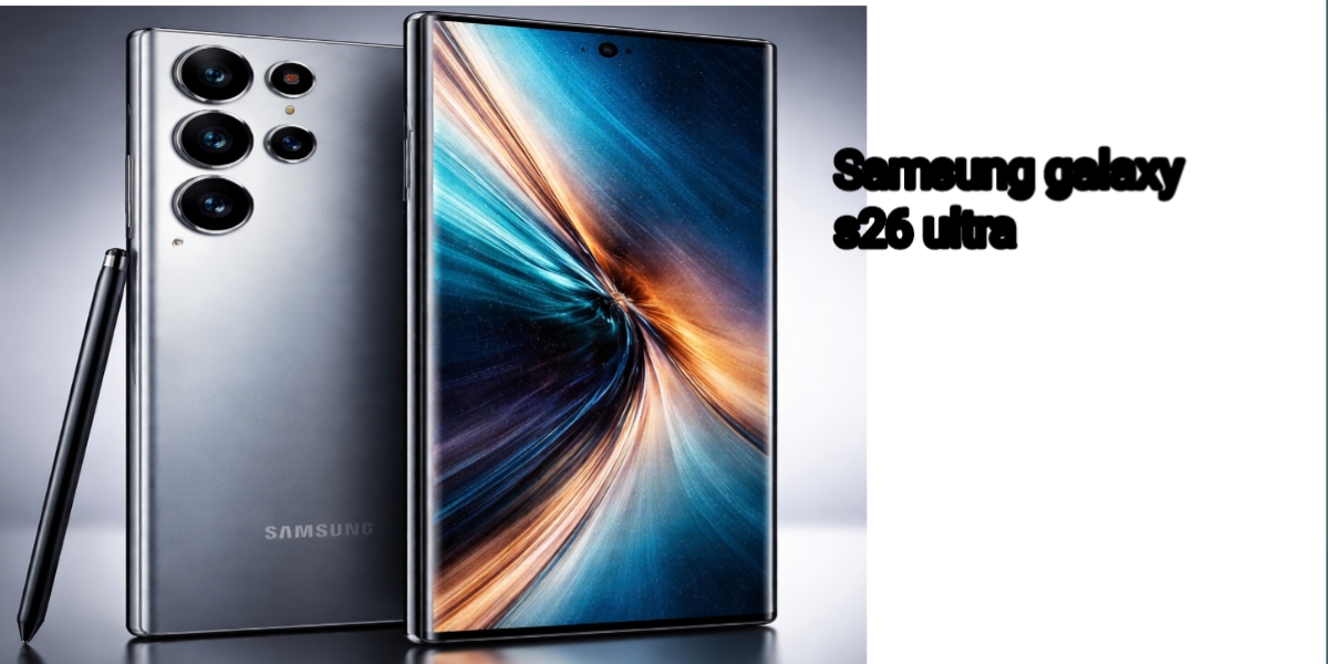 “Samsung Galaxy S26 Ultra 2026 smartphone with quad camera, S Pen support, and premium AMOLED display”
