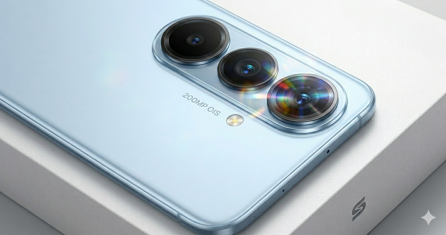 Samsung Galaxy A57 back camera design with triple camera setup and LED flash